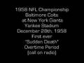 1958 Pro Football Championship Overtime