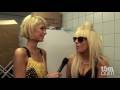 Paris Hilton meets Lady Gaga at the Nokia 5800 Launch